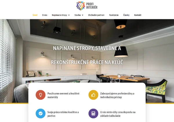 projekt-profiinterier.sk Projekt profiinterier.sk napínané stropy
