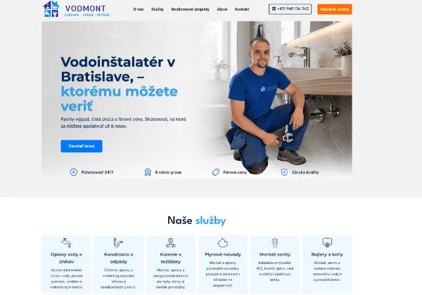 Realizovaný projekt Vodmont.sk 